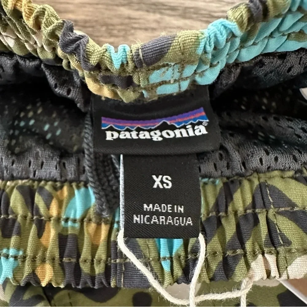 NWT Patagonia Mens XS Baggies Longs 7” Mangrove Tiki Green Swim Shorts‎ Swimwear